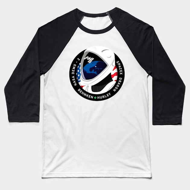 SpaceX Artwork for DM-2 Baseball T-Shirt by edwinjones20